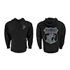 Hoodie With 3 Logo Design, Black, Large - image 1