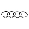 Full Circle Snap Rings (4) For Dana 60 297X U-Joint With Aftermarket Axle - image 1