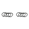 Full Circle Snap Rings (4) For Dana 60 733X U-Joint With Aftermarket Axle - image 1