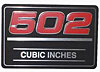 " 502 Cubic Inches" Valve Cover Decals, Each - image 1