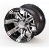 10 x 7 JEGS Golf Cart Machined Black Charger Wheel - image 1