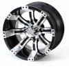 12 x 7 JEGS Golf Cart Machined Black Charger Wheel - image 1