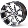 14 x 7 JEGS Golf Cart Machined Black Charger Wheel - image 1