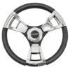 Gussi Model 13 Steering Wheel for EZGO TXT, RXV [Chrome with Black Wrap] - image 1