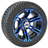 Drive Tire with Explorer Blue Black Rim - image 1