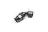-8 AN Hose End, 45-Degreeree, PTFE, Black - image 1