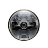 OE7-OE-D OE7 LED 7 in. Headlight, Solid Glass Semi-Fluted Lense, Mirror-Plated Aluminum Housing