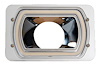 BLT-AIR-46-C-HDRSWB Billet Air Intake w/HDR Switchback Halo, 4 in. x 6 in. [Chrome]