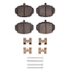 Ceramic Brake Pads & Hardware Kit, 1962-1980 MG, Position: Front