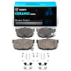 Ceramic Brake Pads & Hardware Kit, 1985-2009 Fits Multiple Makes/Models, Position: Rear - image 1
