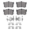 Ceramic Brake Pads & Hardware Kit, 1986-1988 Acura/Honda, Position: Rear - image 1
