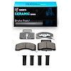 Ceramic Brake Pads & Hardware Kit, 1990-2002 Fits Multiple Makes/Models, Position: Front - image 1