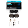Ceramic Brake Pads & Hardware Kit, 1989-1996 Infiniti/Nissan, Position: Rear - image 1