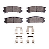 Ceramic Brake Pads & Hardware Kit, 1990-1999 Subaru, Position: Rear - image 1