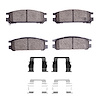 Ceramic Brake Pads & Hardware Kit, 1990-1994 Subaru, Position: Rear - image 1