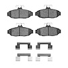 Ceramic Brake Pads & Hardware Kit, 1986-1993 Ford/Lincoln/Mercury/Mazda, Position: Rear - image 1