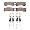 Ceramic Brake Pads & Hardware Kit, 1995-2002 Ford/Lincoln/Mercury/Mazda, Position: Rear - image 1
