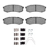 Ceramic Brake Pads & Hardware Kit, Fits Select Fits Multiple Makes/Models, Position: Rear