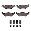 Ceramic Brake Pads & Hardware Kit, 1991-1995 Ford/Lincoln/Mercury/Mazda, Position: Rear - image 1