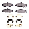 Ceramic Brake Pads & Hardware Kit, 1998-2002 GM, Position: Rear - image 1