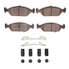 Ceramic Brake Pads & Hardware Kit, 1994-2000 Kia/Hyundai/Genesis, Position: Front - image 1