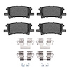 Ceramic Brake Pads & Hardware Kit, 2004-2009 Lexus/Toyota/Scion, Position: Rear - image 1