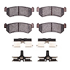 Ceramic Brake Pads & Hardware Kit, 2004-2007 Fits Multiple Makes/Models, Position: Rear - image 1