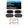 Ceramic Brake Pads & Hardware Kit, Fits Select Fits Multiple Makes/Models, Position: Rear - image 1