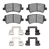 Ceramic Brake Pads & Hardware Kit, 2007-2018 Volvo, Position: Rear - image 1