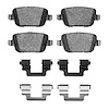 Ceramic Brake Pads & Hardware Kit, 2008-2012 Land Rover, Position: Rear - image 1