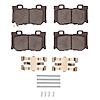 Ceramic Brake Pads & Hardware Kit, Fits Select Infiniti/Nissan, Position: Rear - image 1