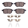 Ceramic Brake Pads & Hardware Kit, Fits Select Fits Multiple Makes/Models, Position: Rear - image 1