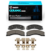 Ceramic Brake Pads & Hardware Kit, Fits Select Fits Multiple Makes/Models, Position: Front & Rear - image 1