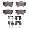 Ceramic Brake Pads & Hardware Kit, Fits Select Fits Multiple Makes/Models, Position: Rear - image 1