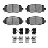 Ceramic Brake Pads & Hardware Kit, Fits Select Mopar, Position: Rear