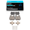 Ceramic Brake Pads & Hardware Kit, Fits Select Fits Multiple Makes/Models, Position: Front