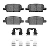 Ceramic Brake Pads & Hardware Kit, Fits Select GM, Position: Rear - image 1