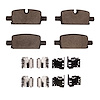 Ceramic Brake Pads & Hardware Kit, Fits Select Fits Multiple Makes/Models, Position: Rear Right