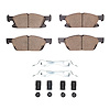 Ceramic Brake Pads & Hardware Kit, Fits Select Ford/Lincoln/Mercury/Mazda, Position: Front - image 1