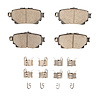 Ceramic Brake Pads & Hardware Kit, Fits Select Fits Multiple Makes/Models, Position: Rear - image 1