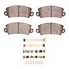 Semi-Metallic Brake Pads & Hardware Kit, 1971-1983 Renault, Position: Front