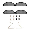 Semi-Metallic Brake Pads & Hardware Kit, 1984-1991 Ford/Lincoln/Mercury/Mazda, Position: Front - image 1