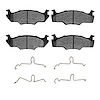 Semi-Metallic Brake Pads & Hardware Kit, 1980-1984 Audi/Porsche/Volkswagen, Position: Front - image 1