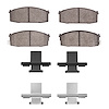 Semi-Metallic Brake Pads & Hardware Kit, 1981-1986 Infiniti/Nissan, Position: Front - image 1