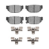 Semi-Metallic Brake Pads & Hardware Kit, 1985-1991 Subaru, Position: Rear - image 1