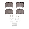 Semi-Metallic Brake Pads & Hardware Kit, 1986-1994 Ford/Lincoln/Mercury/Mazda, Position: Front - image 1