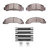 Semi-Metallic Brake Pads & Hardware Kit, 1986-1987 Ford/Lincoln/Mercury/Mazda, Position: Front - image 1