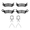 Semi-Metallic Brake Pads & Hardware Kit, 1986-1987 Ford/Lincoln/Mercury/Mazda, Position: Rear - image 1