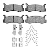 Semi-Metallic Brake Pads & Hardware Kit, 1987-1995 Ford/Lincoln/Mercury/Mazda, Position: Rear - image 1