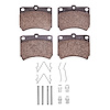 Semi-Metallic Brake Pads & Hardware Kit, 1988-1993 Ford/Lincoln/Mercury/Mazda, Position: Front - image 1